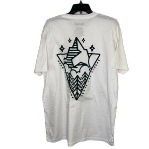 Dravus Peaks & Pines Men's White T-Shirt NEW!